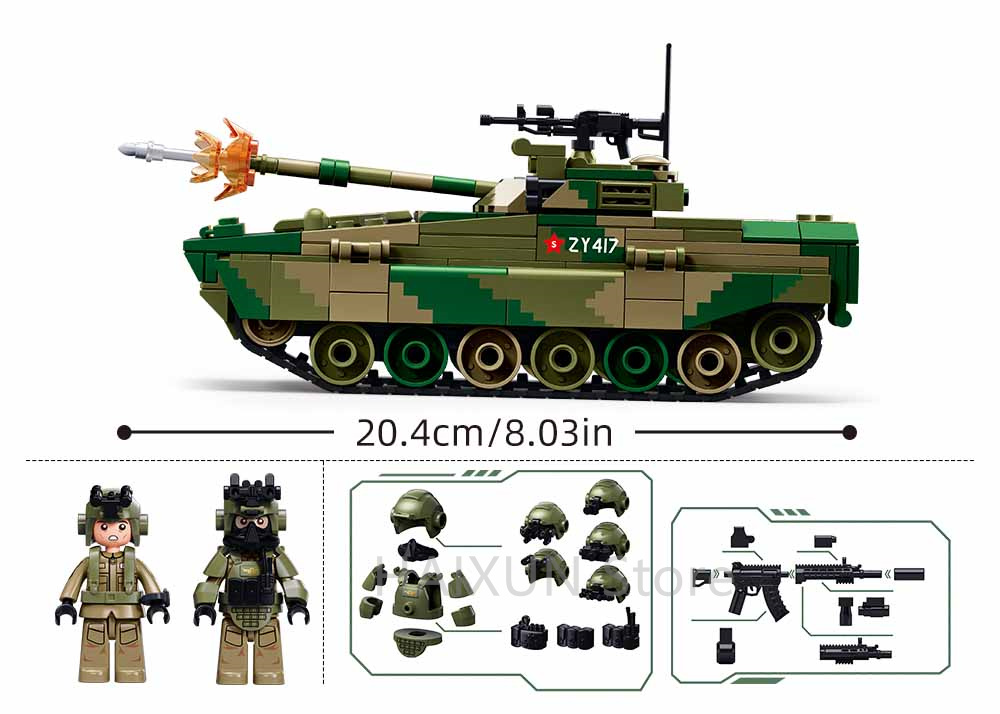 Mattoncini da costruzione Slub - Lego Compatible Military Tank recensione e prezzo